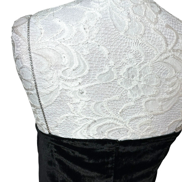 House Of Harlow 1960 Velvet Sheath Dress Rhinestone Straps Women Medium NWT - Picture 5 of 8